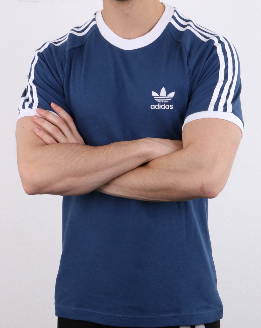 Adidas Originals 3-Streifen-T-Shirt Dunkelblau