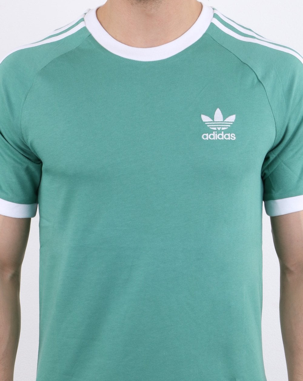 Adidas Originals 3-Streifen-T-Shirt, weiches Grün