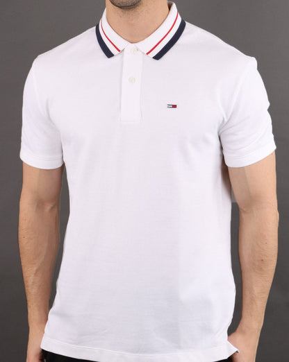 Tommy Hilfiger Poloshirt mit Streifen in Weiß
