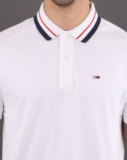 Tommy Hilfiger Poloshirt mit Streifen in Weiß