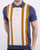Ben Sherman Mod Stripe Knit Polo Shirt Light Indigo