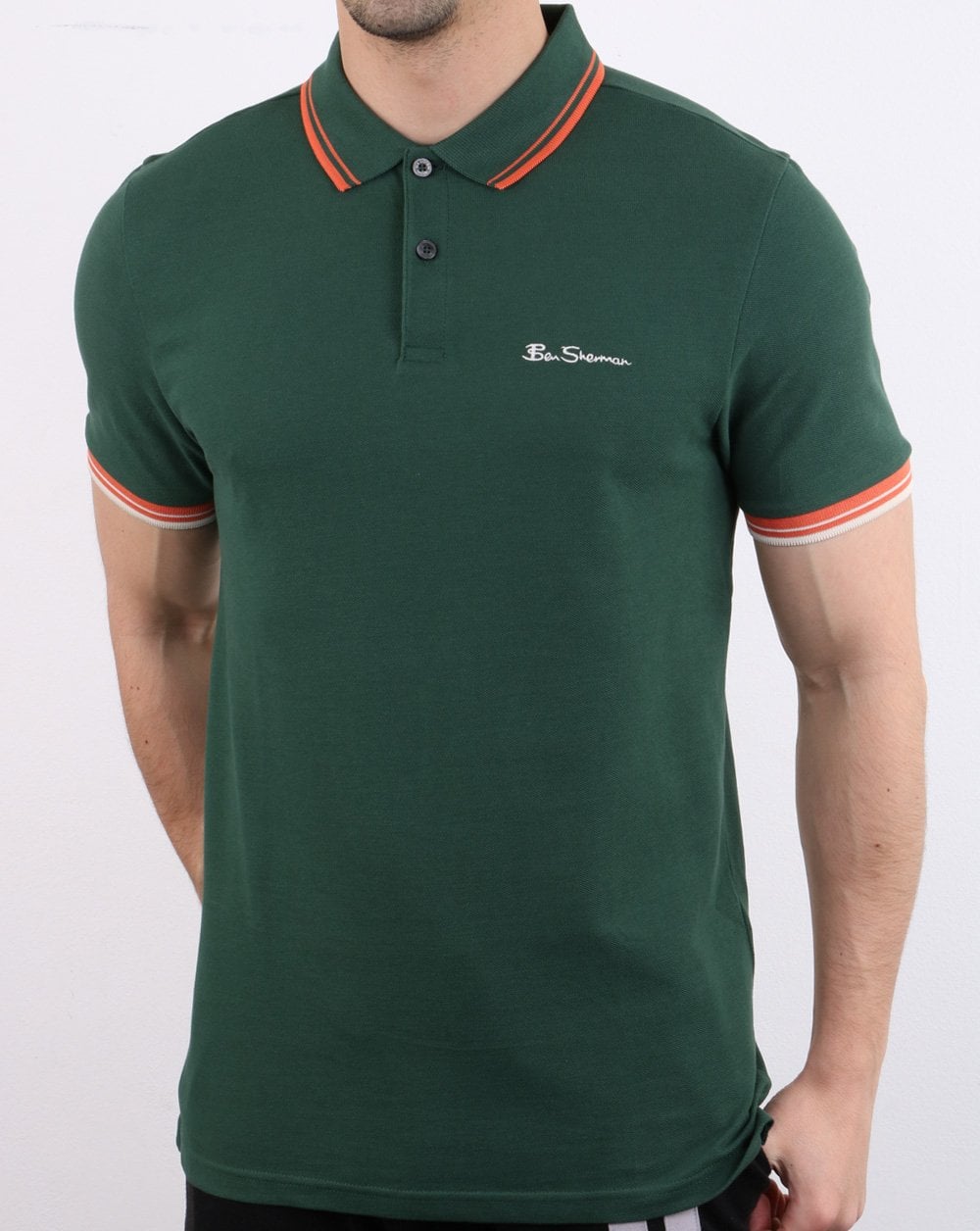 Ben Sherman Poloshirt Trekking Grün