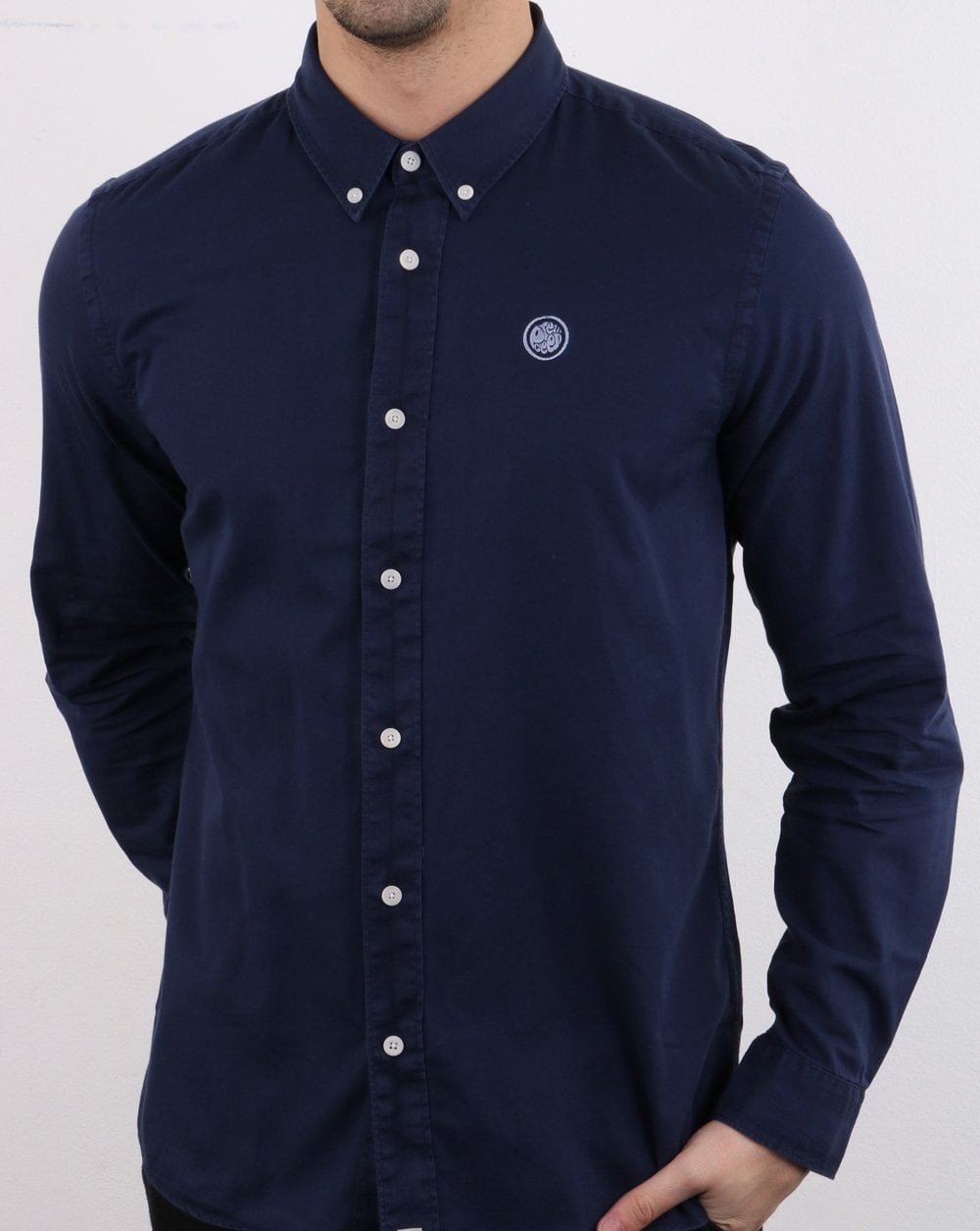 Pretty Green Edward Hemd Marineblau