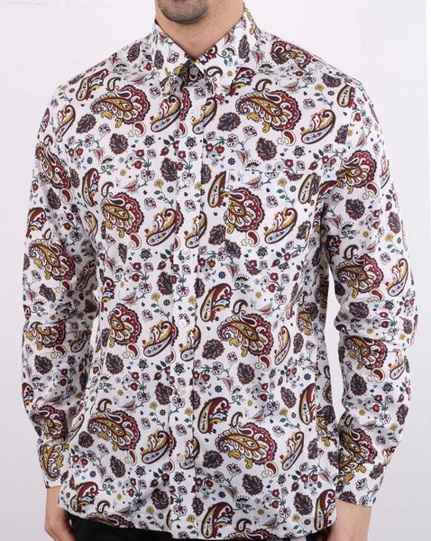 Ben Sherman Paisley Shirt Ecru