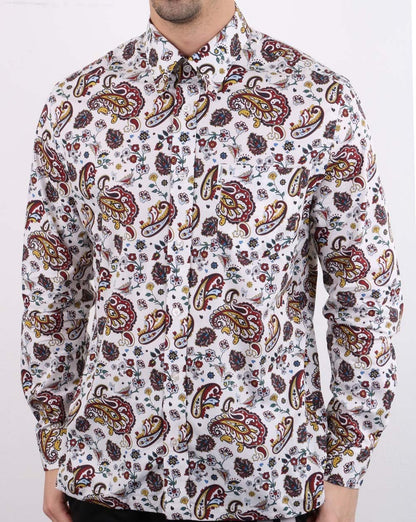 Ben Sherman Paisley-Hemd Ecru