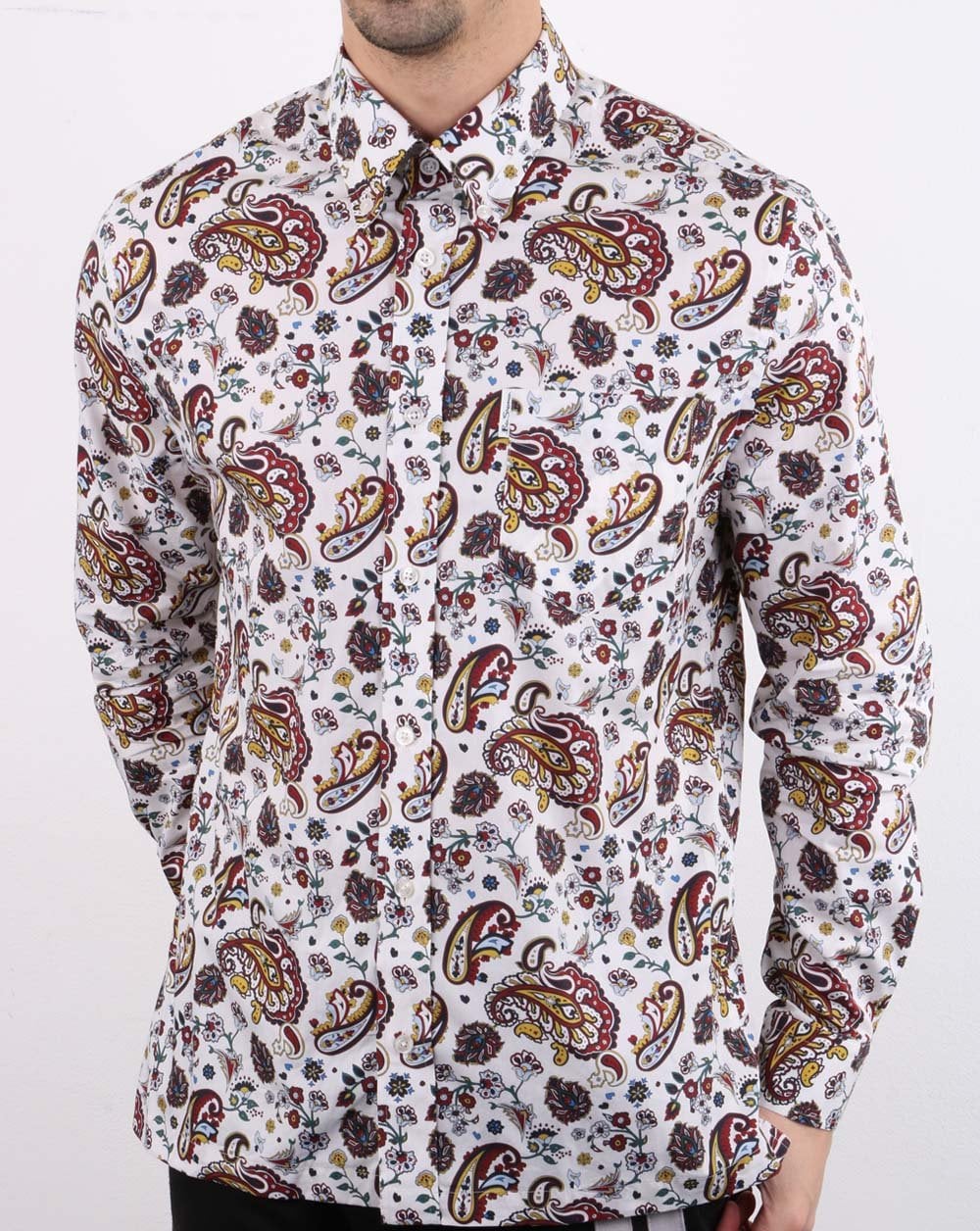 Ben Sherman Paisley Shirt Ecru