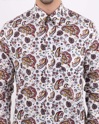 Ben Sherman Paisley-Hemd Ecru