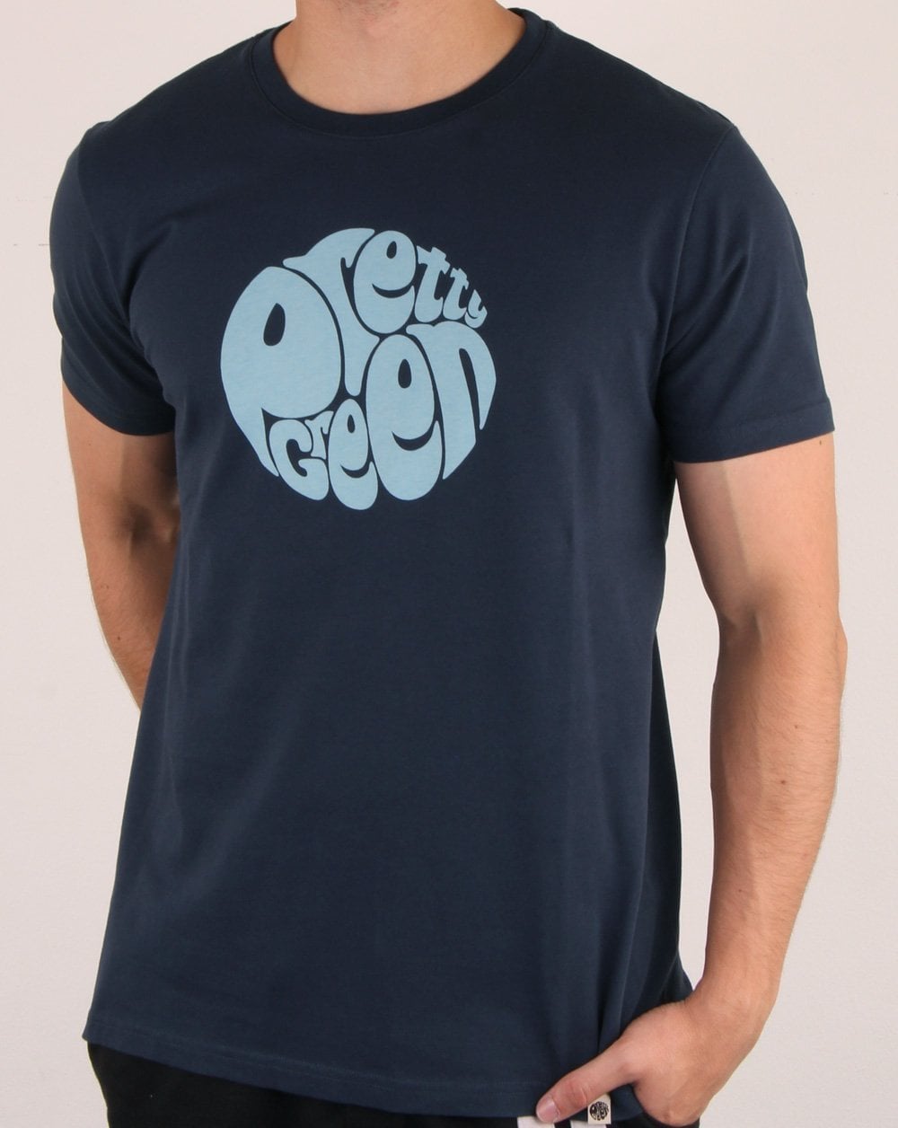Pretty Green Logo T-Shirt Marineblau