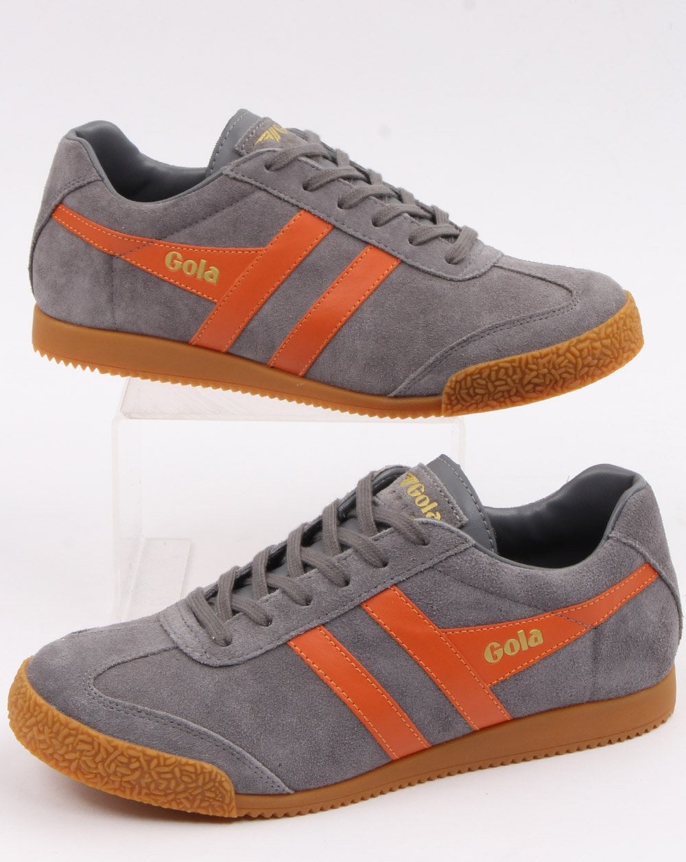 Gola Harrier Wildleder-Sneaker Grau/Orange