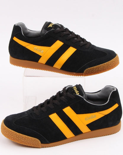 Gola Harrier Wildleder-Sneaker Schwarz/Gelb