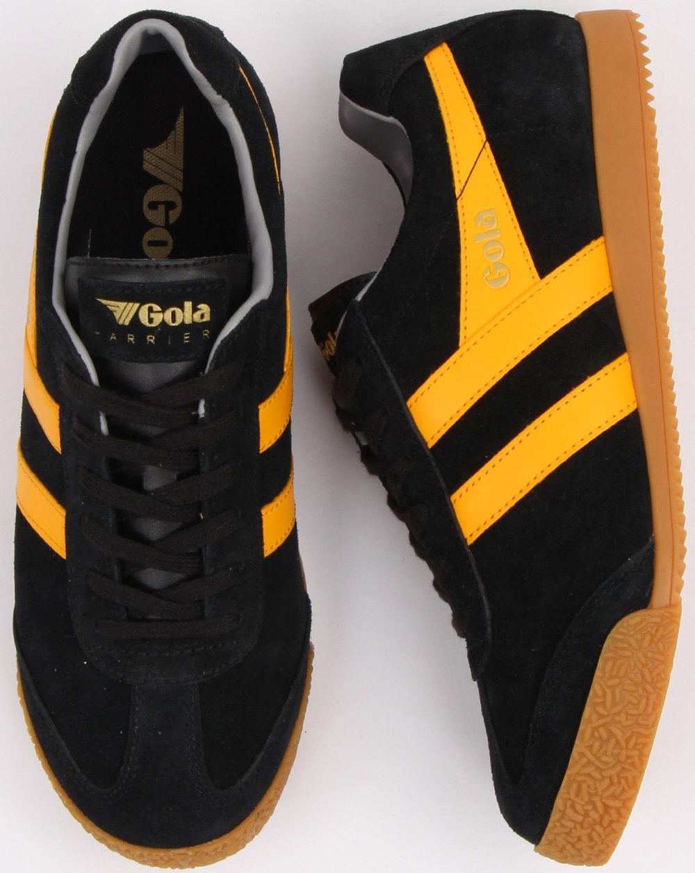 Gola Harrier Wildleder-Sneaker Schwarz/Gelb