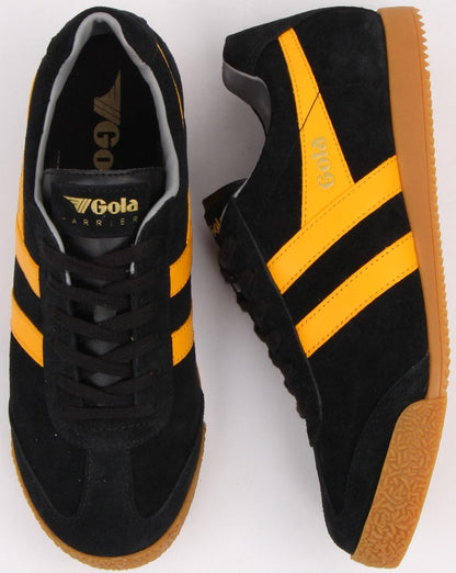 Gola Harrier Wildleder-Sneaker Schwarz/Gelb