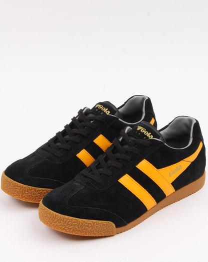 Gola Harrier Wildleder-Sneaker Schwarz/Gelb