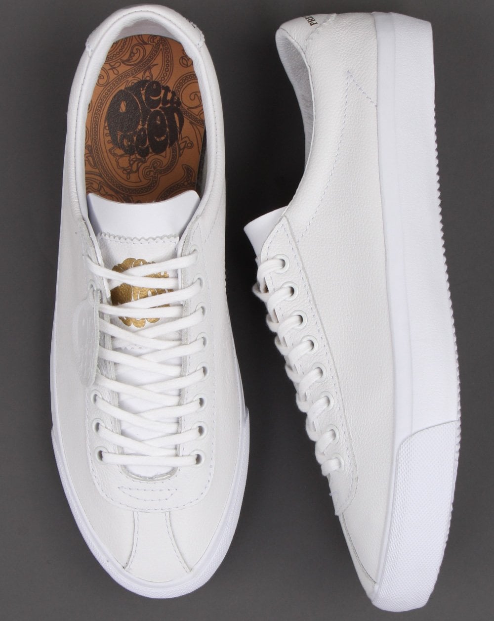 Pretty Green Leder Sneaker Weiß