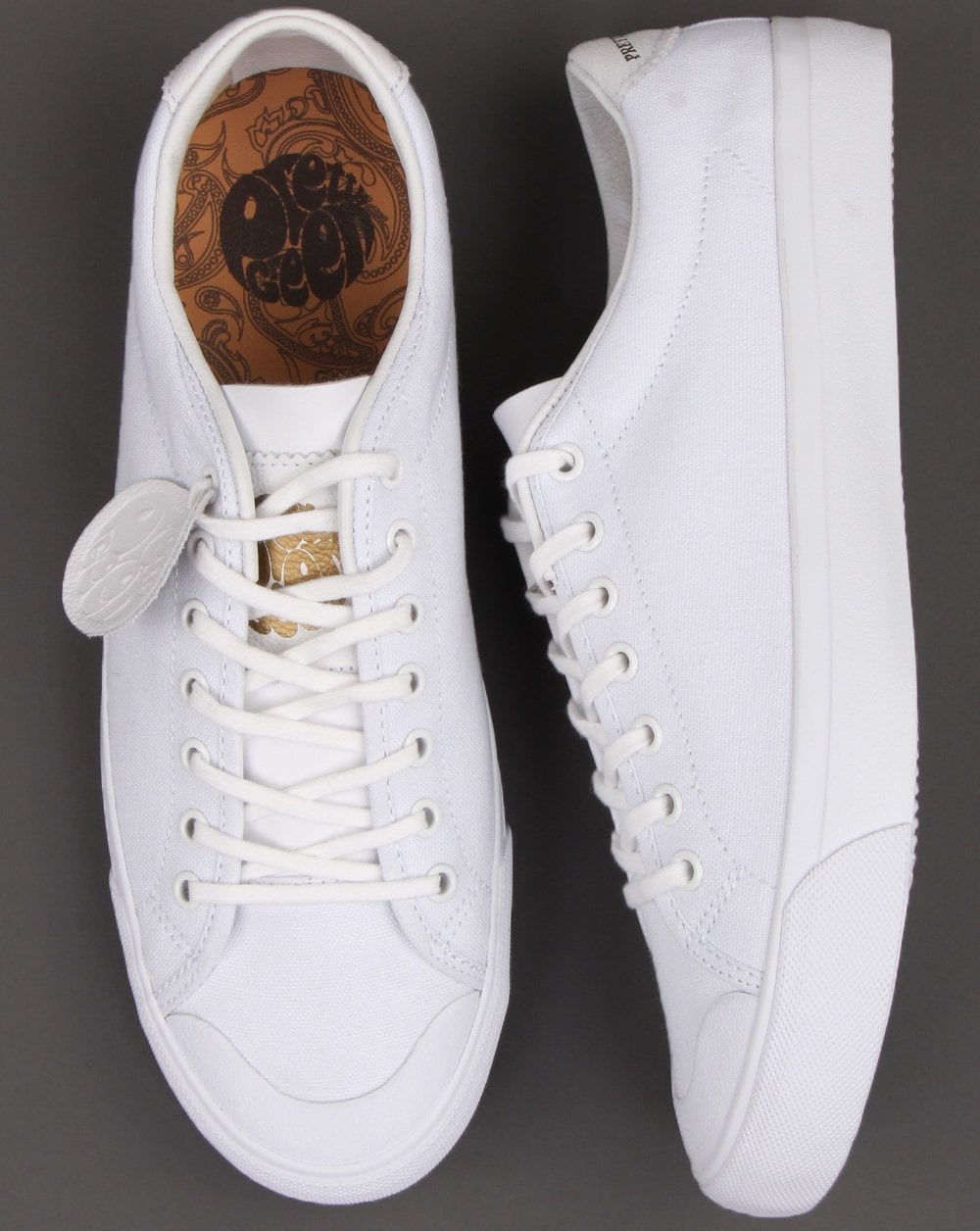 Pretty Green Canvas Sneaker Weiß