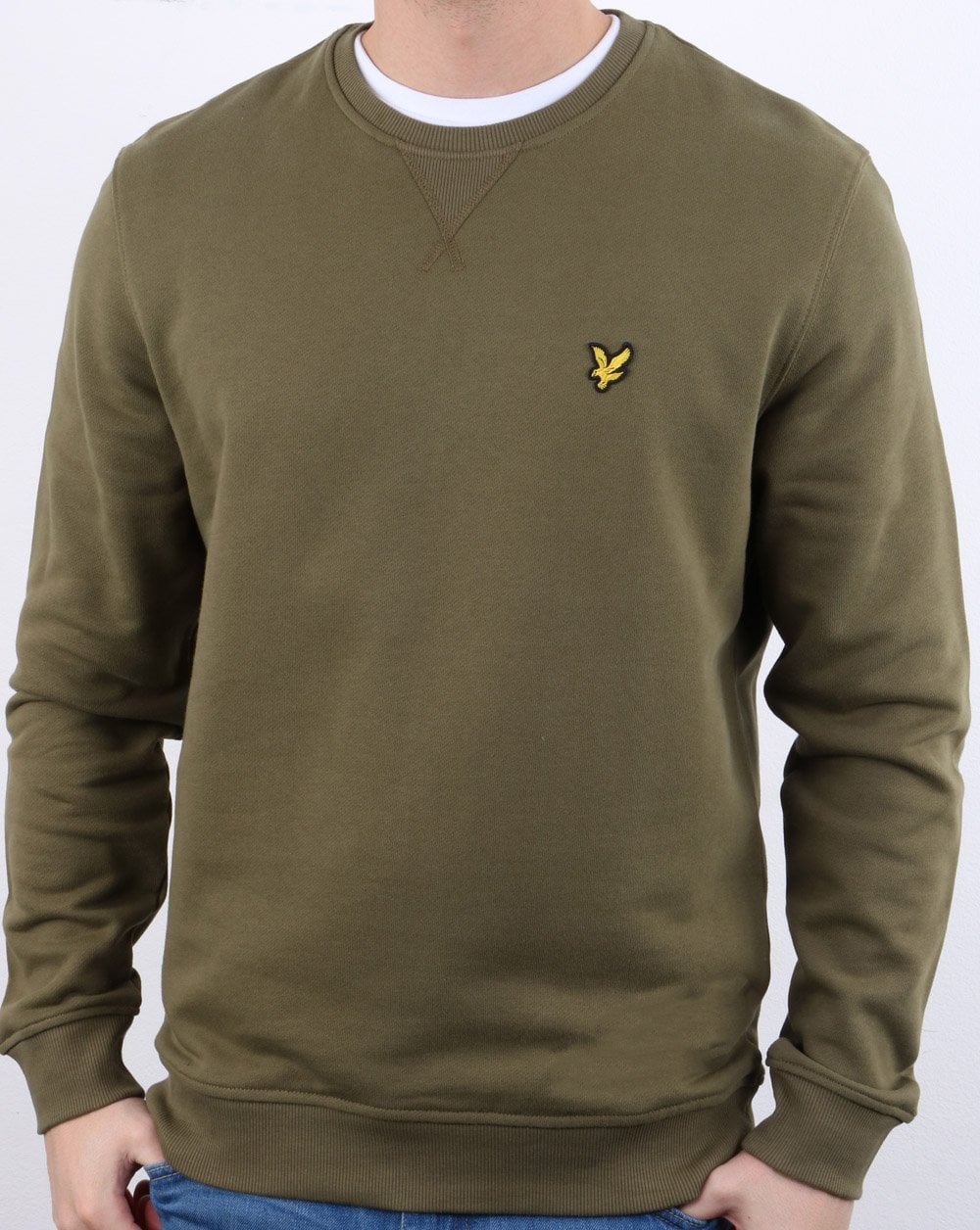 Lyle And Scott – Sweatshirt mit Rundhalsausschnitt in Khaki
