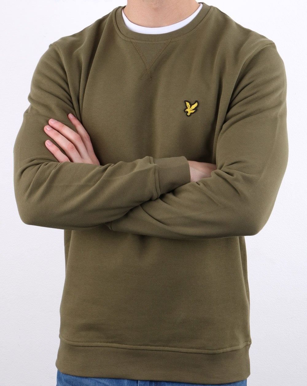 Lyle And Scott – Sweatshirt mit Rundhalsausschnitt in Khaki