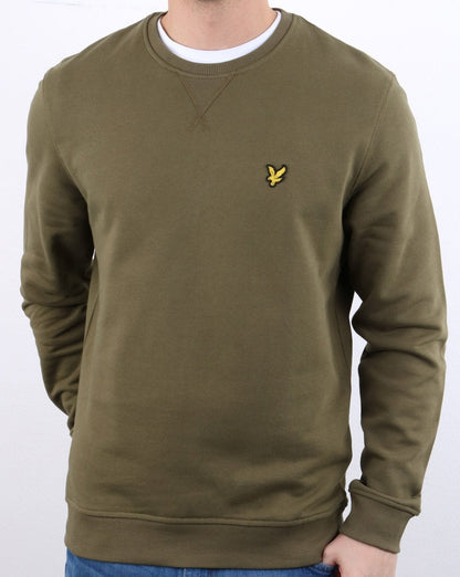 Lyle And Scott – Sweatshirt mit Rundhalsausschnitt in Khaki