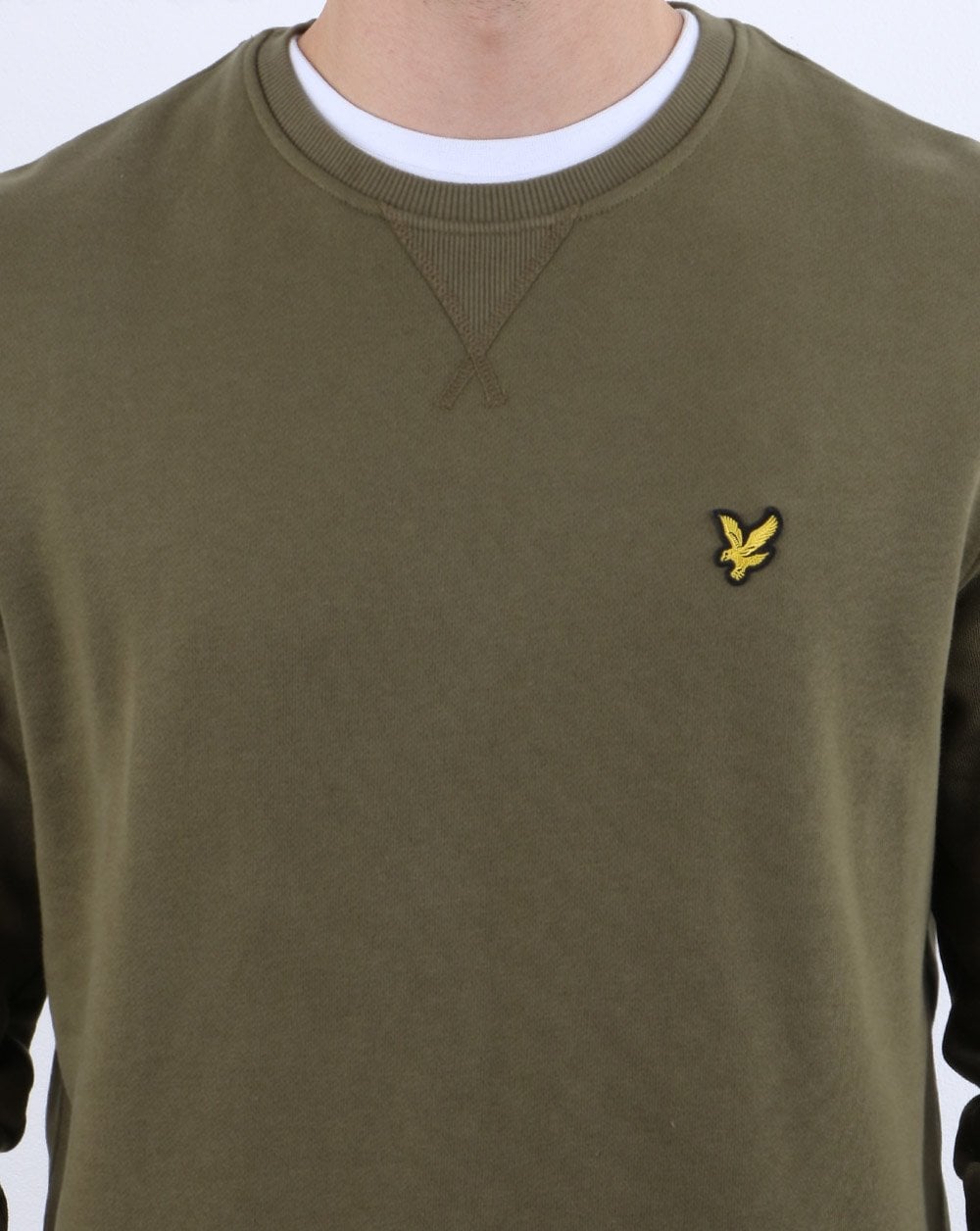 Lyle And Scott – Sweatshirt mit Rundhalsausschnitt in Khaki