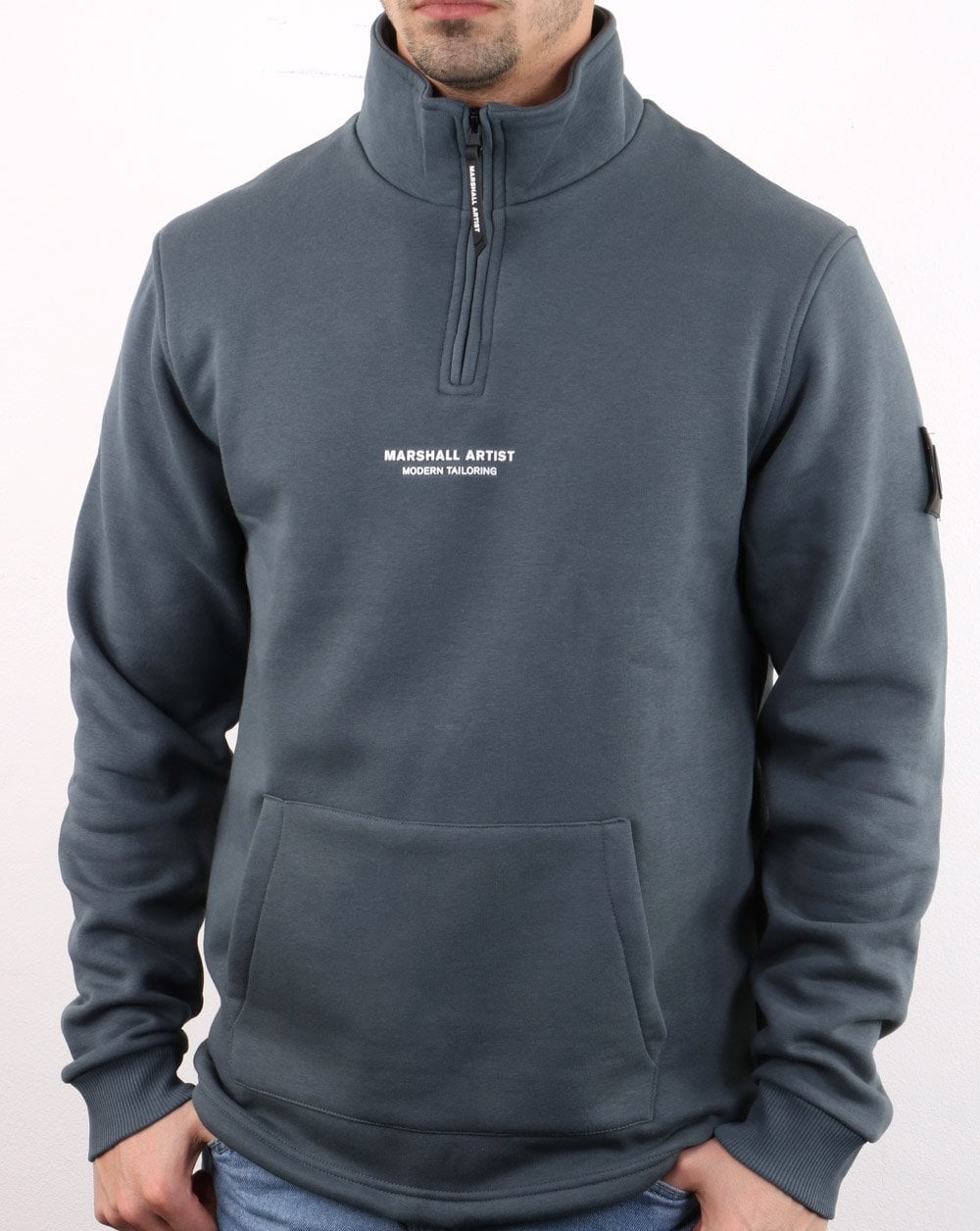 Marshall Artist Siren Half Zip Sweatshirt Stahl