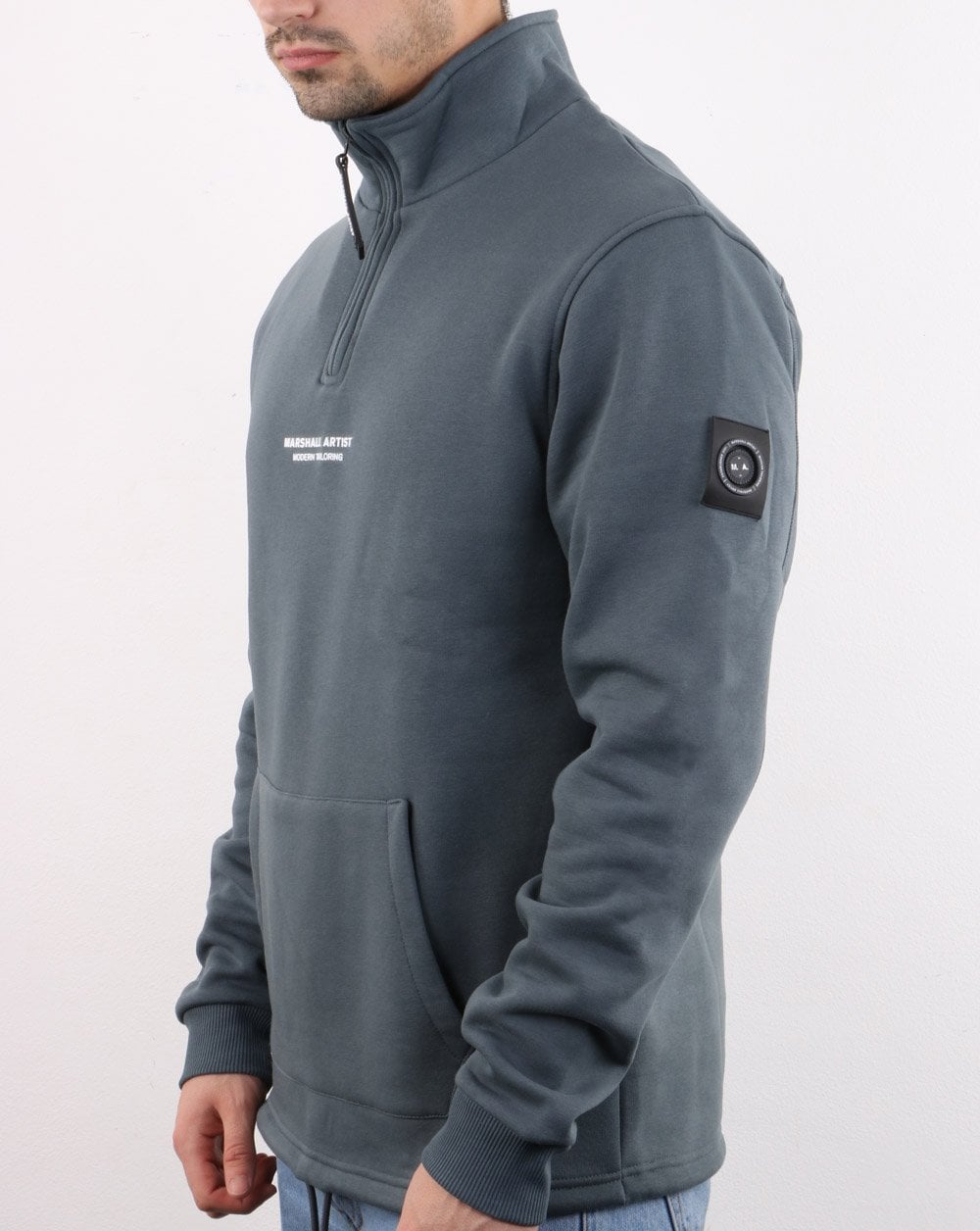 Marshall Artist Siren Half Zip Sweatshirt Stahl