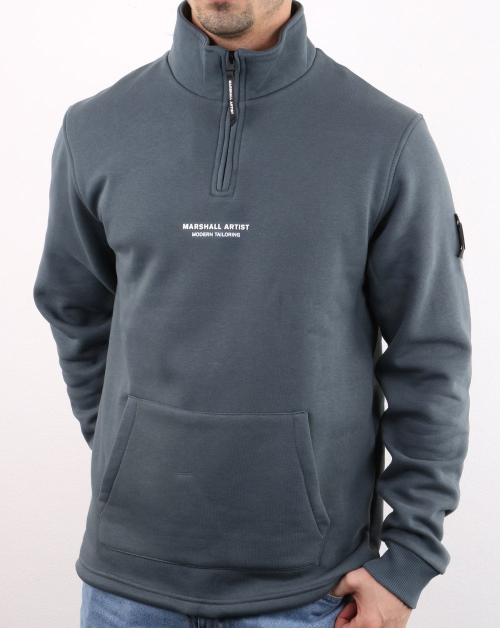 Marshall Artist Siren Half Zip Sweatshirt Stahl