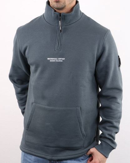 Marshall Artist Siren Half Zip Sweatshirt Stahl