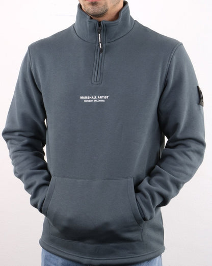 Marshall Artist Siren Half Zip Sweatshirt Stahl