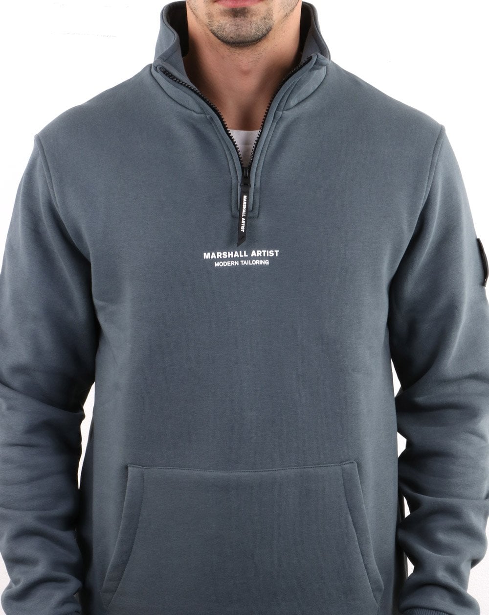 Marshall Artist Siren Half Zip Sweatshirt Steel