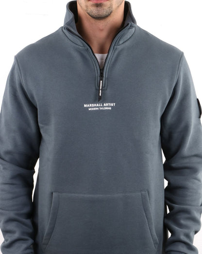 Marshall Artist Siren Half Zip Sweatshirt Stahl