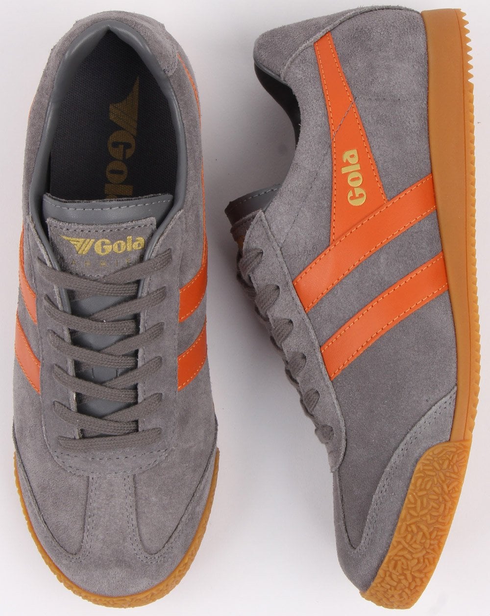 Gola Harrier Wildleder-Sneaker Grau/Orange