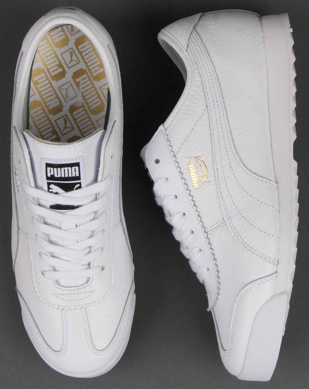Puma Roma 68 Vintage Leather Trainer White