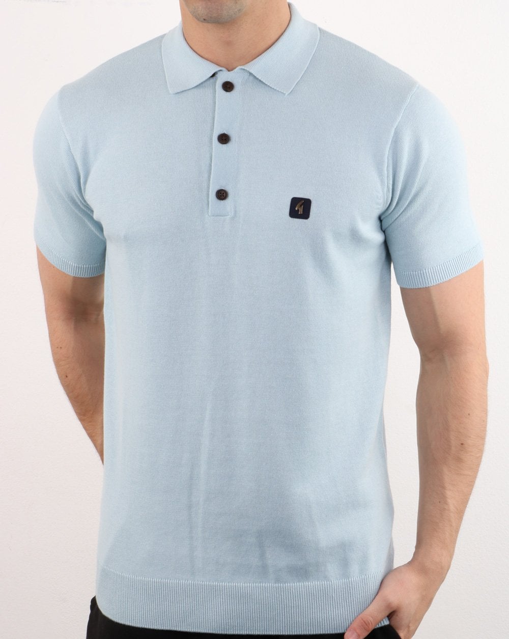 Gabicci Vintage Jackson Polo Shirt Sky Blue