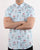 Gabicci Vintage Flamingo Shirt Sky Blue
