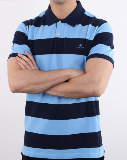Gant Barstripe Pique Rugger Marineblau