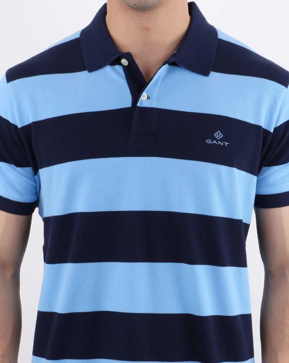 Gant Barstripe Pique Rugger Marineblau