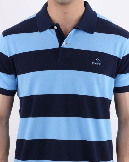 Gant Barstripe Pique Rugger Marineblau