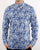 Gabicci Vintage Slick Shirt Blue Paisley