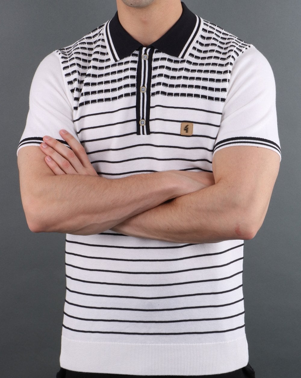Gabicci Vintage Canyon Poloshirt Weiß