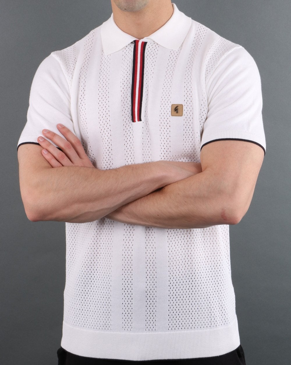 Gabicci Vintage Casino Polo Shirt White