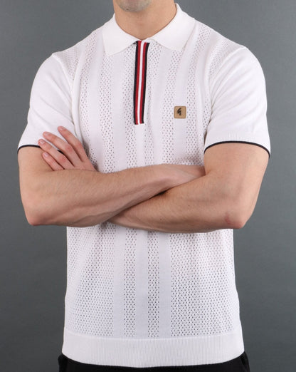 Gabicci Vintage Casino Poloshirt Weiß