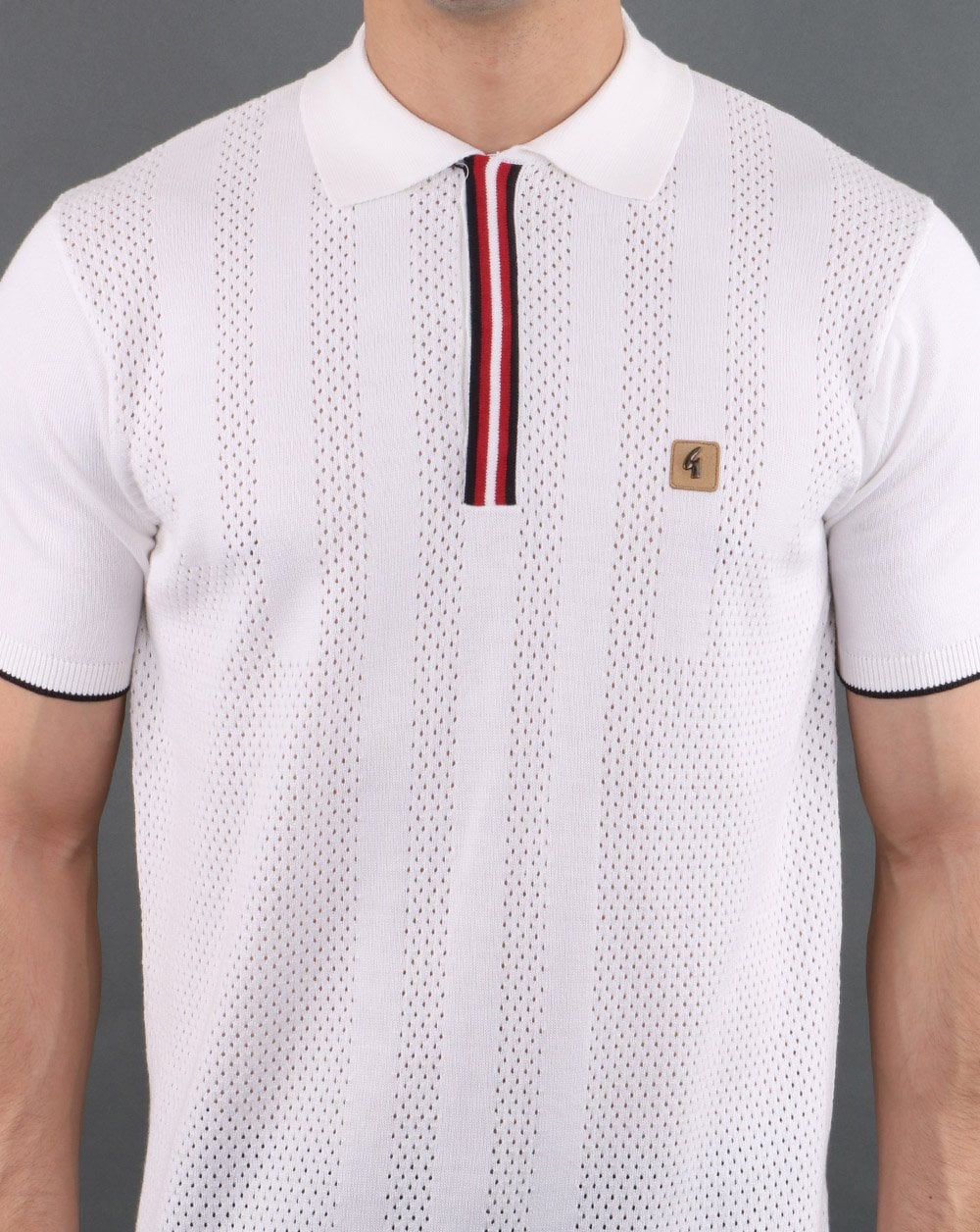 Gabicci Vintage Casino Polo Shirt White
