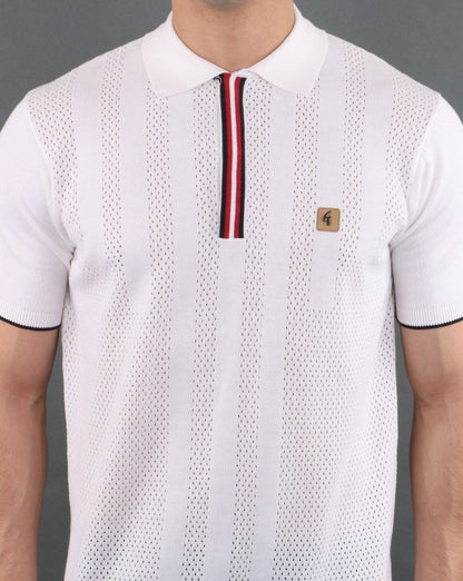 Gabicci Vintage Casino Poloshirt Weiß