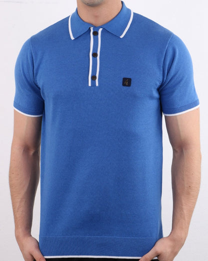 Gabicci Vintage Linekar Poloshirt Blau