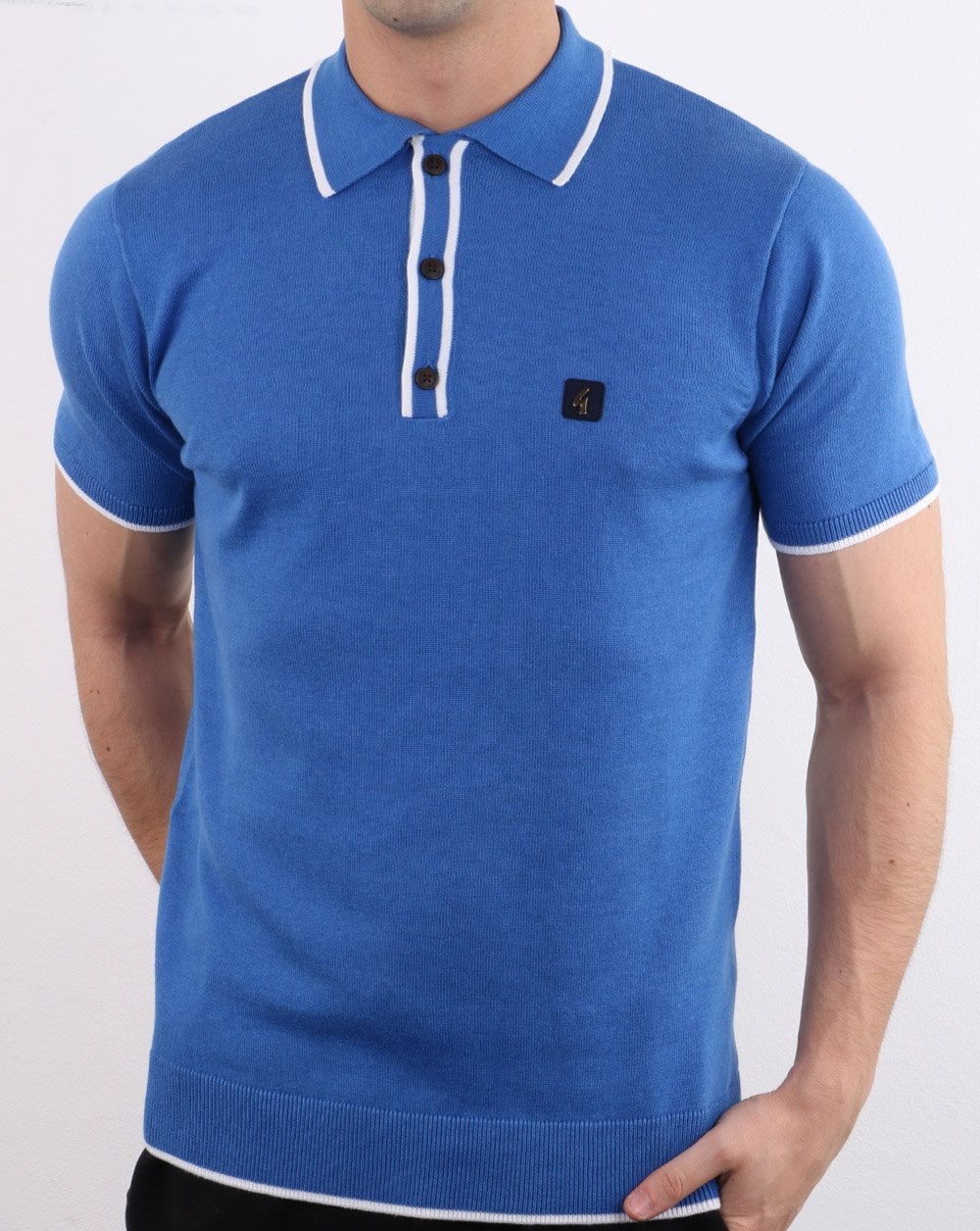 Gabicci Vintage Linekar Poloshirt Blau