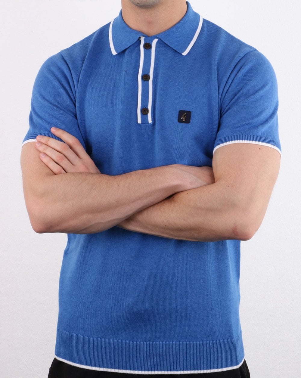 Gabicci Vintage Linekar Polo Shirt Blue