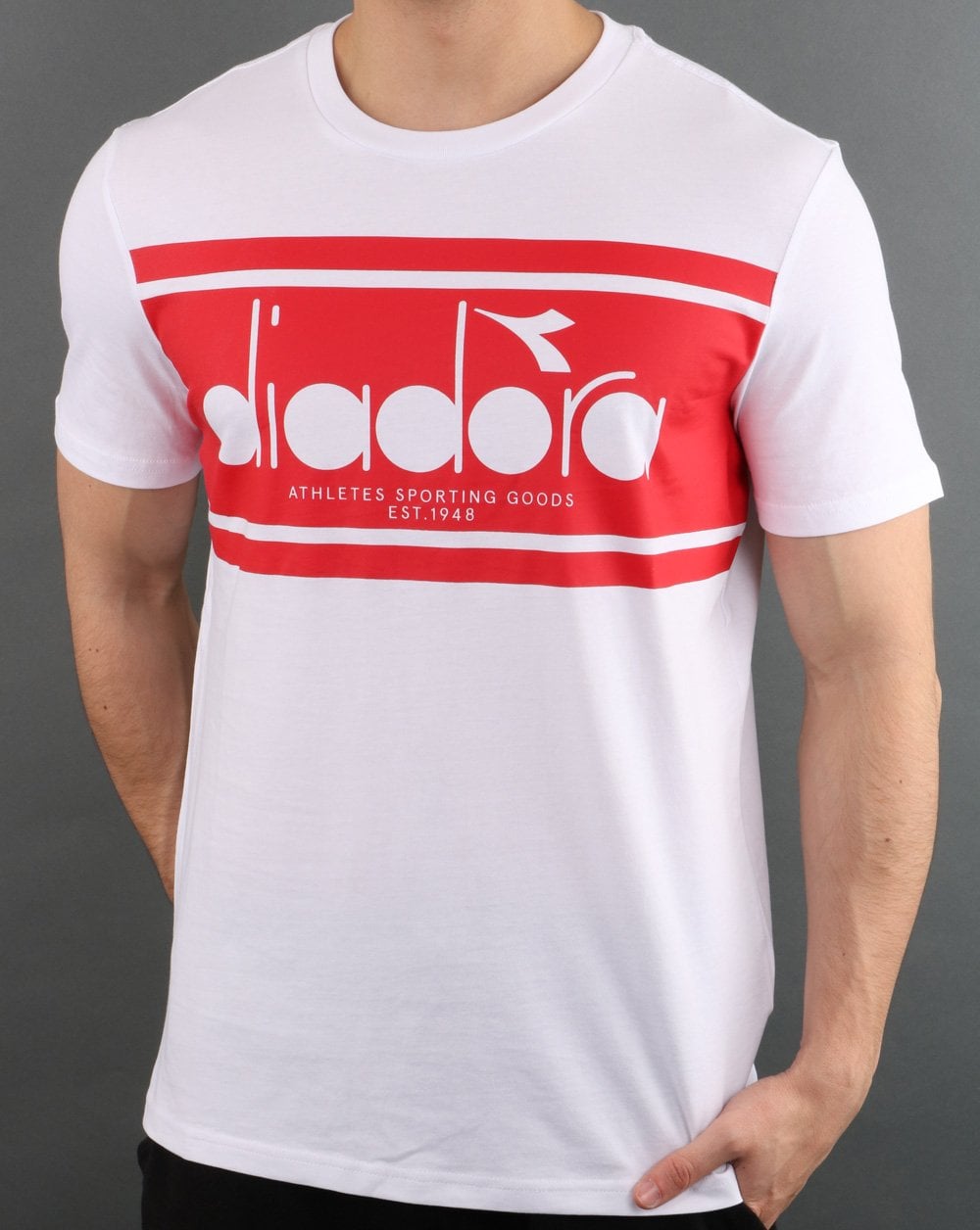 Diadora Spectra T-Shirt Weiß/Rot