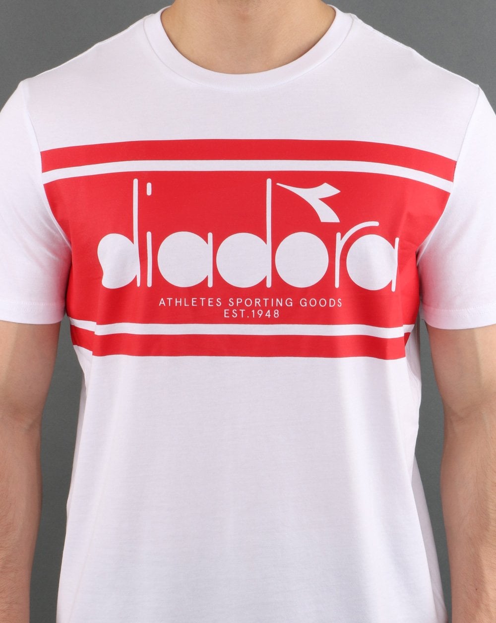 Diadora Spectra T-Shirt Weiß/Rot