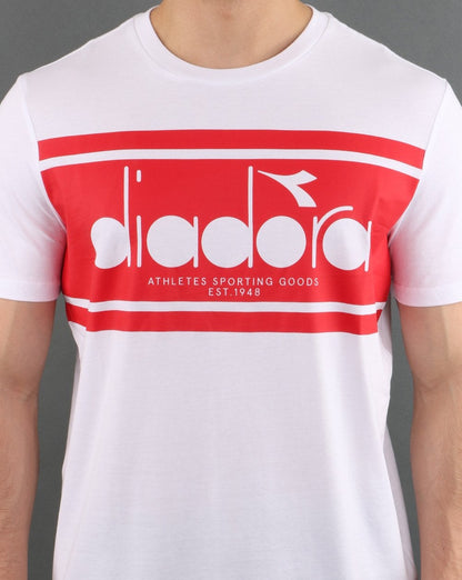 Diadora Spectra T-Shirt Weiß/Rot