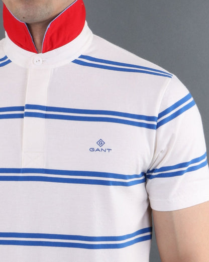 Gant Poloshirt mit Kontraststreifen Weiß